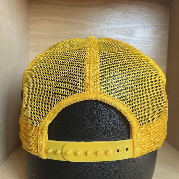Vintage Zurbuchen Oil Verona Wisconsin Snapback Hat Triple Stripe Trucker Cap - Picture 5 of 15